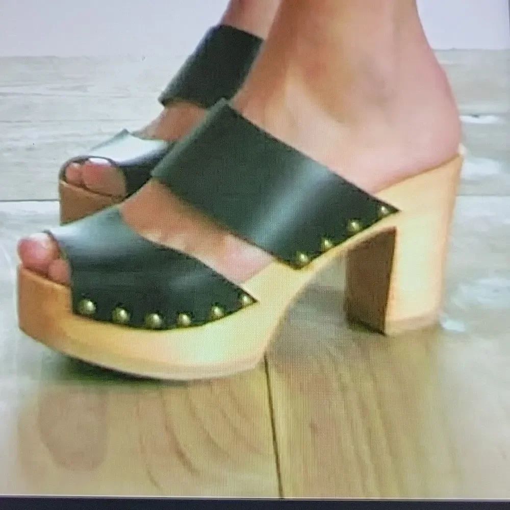 UNIVERSAL THREAD CLOGS OPEN TOE SLIP-ON WOMEN"S SANDAL